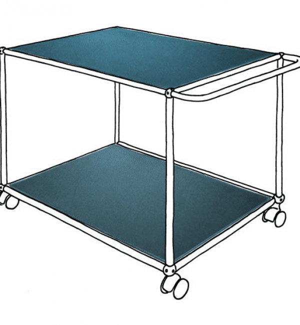 Leather on Top Lederauflage auf USM Beistelltisch Illustration